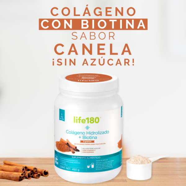 Colágeno Hidrolizado con Biotina 450g (Sin Azúcar) - Life180 - Image 5