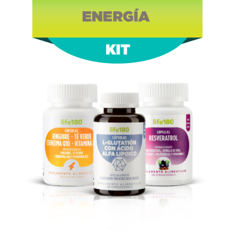 KIT ENERGÍA Activa tu energía Ideal para: cansancio, ritmo diario, productividad Más energía. Más enfoque. Más días productivos. Diseñado para seguirte el paso.